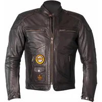 Helstons Tracker Motorrad Lederjacke Schwarz/Yellow XXL