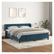 vidaXL Boxspringbett 180 x 200 cm Dunkelblau