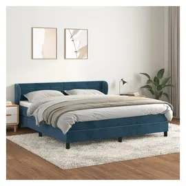 vidaXL Boxspringbett 180 x 200 cm Dunkelblau