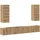 vidaXL 4-tlg. TV-Schrank-Set Wandmontage Artisan-Eiche Holzwerkstoff