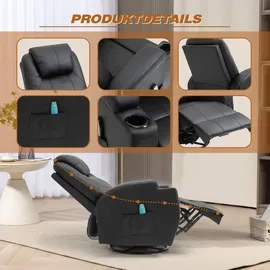 Laiham Massagesessel Fernsehsessel Relaxsessel Wärmefunktion