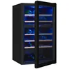 EXQUISIT Weinkühlschrank WS2-45-GTE-160G, G (A-G), schwarz, B:49cm H:86,5cm T:58cm, Weinkühlschränke, Digitale Temperaturanzeige