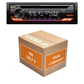JUST SOUND best choice for caraudio Autoradio JVC KD-DB922BT VW Golf III | Bluetooth Telefonieren Audiostreaming