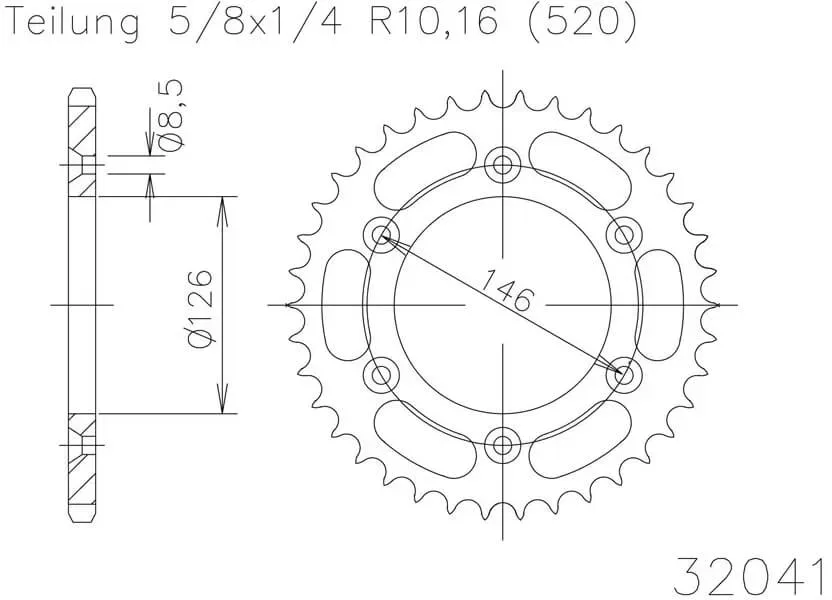 ESJOT Sprocket, 44 tanden