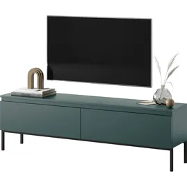 Selsey Bemmi TV-Lowboard 150 cm Dunkelgrün Metall