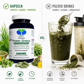 VitalLife Green Power Greens Top8 Chlorophyll Supergreens Kapseln 360 St.
