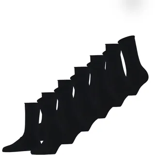 Falke Damen Socken Happy Multipack W So Baumwolle einfarbig 6 Paar, Schwarz Black 3000, 39-42