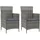 vidaXL Gartenstuhl 56,6 x 73,5 x 33,2 cm grau 2 St.