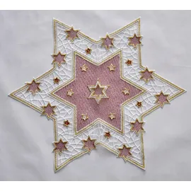 Stickereien Plauen Tischdecke STICKEREIEN PLAUEN Goldtanne 45 cm rot