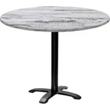 Runder Tisch Ø 110 cm – Modell Bazila aus isländischer Eiche - Weiß