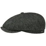 Stetson Hatteras Classic Wool Flat Cap Men -, Grau/Schwarz, 62 EU - 62