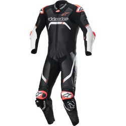 Alpinestars GP Tech 4 Motorrad 1-Teiler Motorrad Lederkombi, schwarz-weiss, Größe 58 für Männer