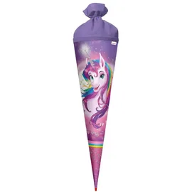 ROTH "ROTH Schultüte \"Einhornportrait, rund, 700 mm, Glitter"