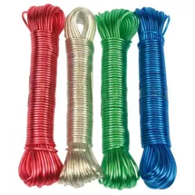 Clothes Wäscheleine 20m mit Stahldrahteinlage PVC 2,8mm