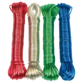 Clothes Wäscheleine 20m mit Stahldrahteinlage PVC 2,8mm