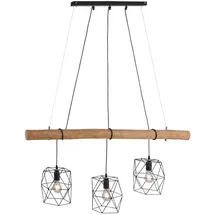 just light. Edgar 3-flg. 120 cm länglich schwarz-holz