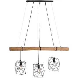 just light. Edgar 3-flg. 120 cm länglich schwarz-holz