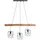 just light. Edgar 3-flg. 120 cm länglich schwarz-holz