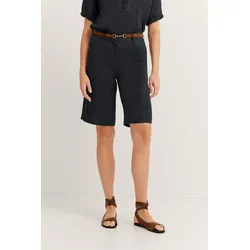 Shorts BUGATTI, Damen, Gr. 38, Normalgrößen, 290, schwarz, 100% Leinen, unifarben, casual, normal, Hosen, aus Leinen