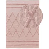 benuta Cozy Outdoor-Teppich 80 x 150 cm Pink/Rosa