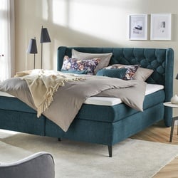 switch Boxspringbett  Madison ¦ blau ¦ Maße (cm): B: 197 H: 122