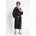Herrenbademantel BRUNO BANANI ideal für Sauna Spa Hotelbademantel Morgenmantel Gr 4XL grau anthrazit L 125cm Walkfrottier Hausmäntel 100 Baumwolle einfarbig glänzende Streifen-Bordüre Taschen S-4XL