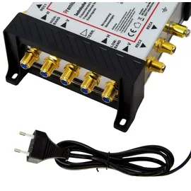 Premium X PremiumX Multischalter Set 5/4 Multiswitch Quattro LNB 8x F-Stecker,