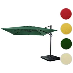 MVG Gastronomie-Ampelschirm »MVG-A96«, 360 x 300 cm, mit Schirmständer, 360° drehbar - gruen