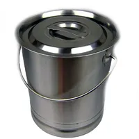 Airbrush-City Putzeimer Edelstahl 8 Liter mit Deckel