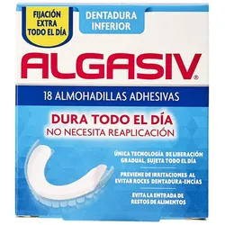 Haftkissen für Zahnprothesen INFERIOR Algasiv ALGASIV INFERIOR (18 uds)
