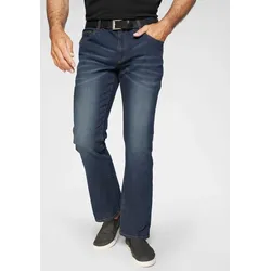 Bootcut-Jeans »Mike«, ausgestelltes Bein, niedrige Leibhöhe, Stretch-Qualität, Gr. 34 - Länge 32, darkblueus32, , 97824430-34 Länge 32