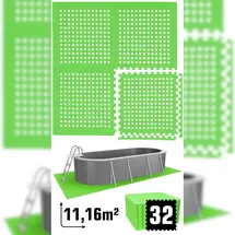 Eyepower Poolunterlage grün 11,2 m2