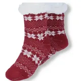 Antonio Kuschelsocken Hüttensocken 2 Paare Bordeaux 35-42