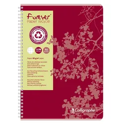 Calligraphe 10x Spiralheft Forever A4 50 Blatt kariert Calligraphe - Rot 17407C