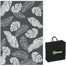 Outsunny Outdoor-teppich, Campingteppich mit Doppelseitigem Design, für Balkon,