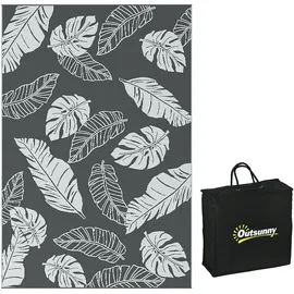 Outsunny Outdoor-teppich, Campingteppich mit Doppelseitigem Design, für Balkon,