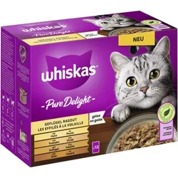 Whiskas Pure Delight Multipack Geflügel Ragout in Gelee 12 x 85g