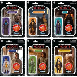 Star Wars Retro-Kollektion The Acolyte Multipack, Action-Figuren 6er-Pack, Skala 9,5 cm