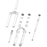 RockShox Pike Ultimate 27/29 High Gloss Black 2023+ Aufkleberset - Matte Silver Foil - One Size