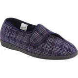 Sleepers Herren Julian II Hausschuhe / Pantoffeln mit Klettverschluss, weite Passform DF823 (47 EU) (Marineblau) - Blau - 47
