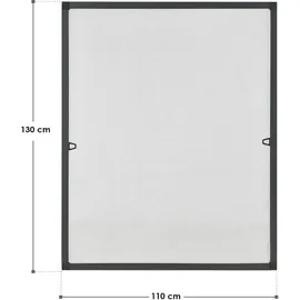 Juskys Fliegenschutzgitter mit Aluminiumrahmen 110 x 130 cm anthrazit