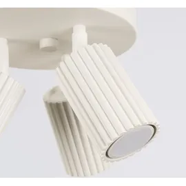 Sollux Lighting Deckenlampe 3 Flammig rund Aluminium beige