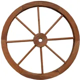 Hti-Living Wagenrad aus Fichtenholz Ø 60 cm Braun