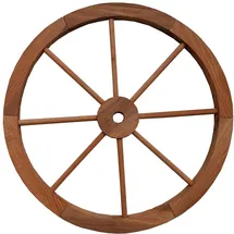 Hti-Living Wagenrad aus Fichtenholz Ø 60 cm Braun