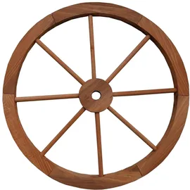 Hti-Living Wagenrad aus Fichtenholz Ø 60 cm Braun