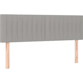 vidaXL Boxspringbett 140 x 200 cm LED Hellgrau
