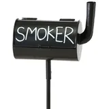Boltze Gartenstab Aschenbecher Smoker Sturmaschenbecher Eisen schwarz H 1,16 m