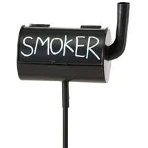 Boltze Gartenstab Aschenbecher Smoker Sturmaschenbecher Eisen schwarz H 1,16 m