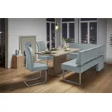 Home Affaire Eckbank HOME AFFAIRE "Rab", blau (hellblau (fantasy 8214), silberfarben), B:200cm H:88cm T:160cm, Polyester, Sitzbänke, Eckbank, in 2 Breiten (180 oder 200 cm), Bezug in verschiedenen Qualitäten