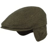 Bullani Schiebermütze Flatcap mit Ohrenklappen aus 100% Kaschmir grün 63